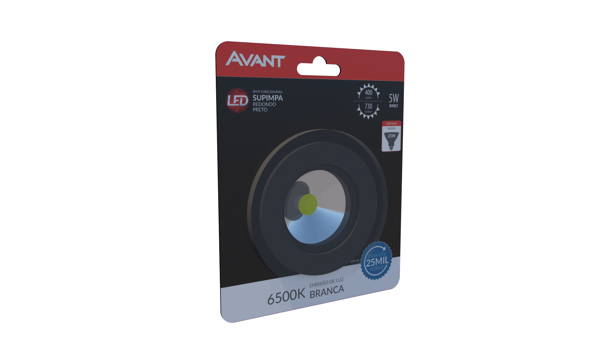 Spot Led Embutir Redondo PF Frio 6500k 5W Bivolt 400 Avant 865250576