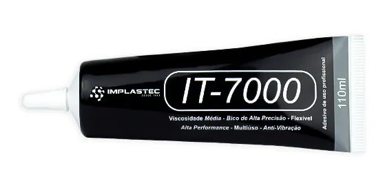 Cola Preta IT-7000 para Tela de Celular Bisnaga 110ml Implastec PACCIT7000