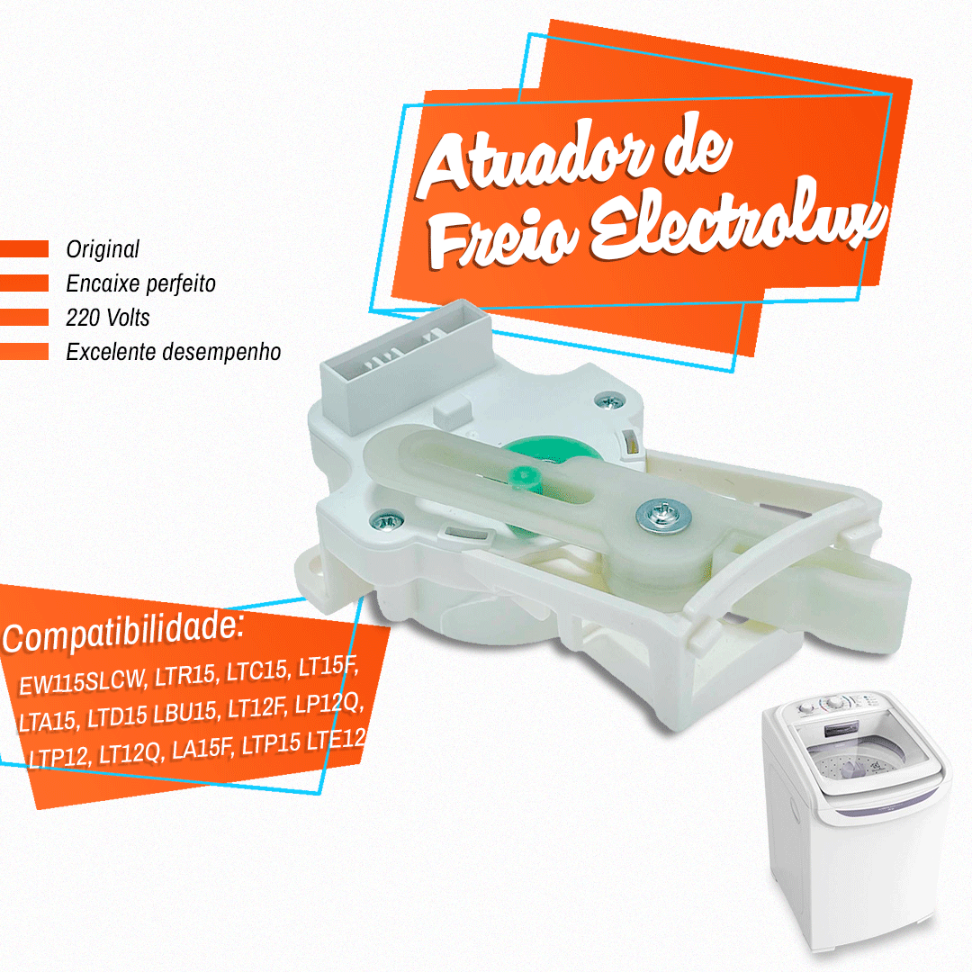 Atuador de Freio 220V LTR15 LBU15 LTD15 LTD13 Electrolux 64500662